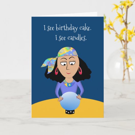 Naam en leeftijd toevoegen Grappig Fortuin Verjaar Kaart (Gele Bloem)