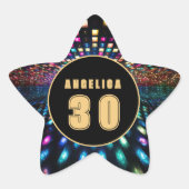 Naam en leeftijd Verjaardag Ster Sticker (Voorkant)