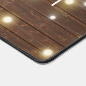 Naam en Licht String op eiken Bureaumat (Hoek)