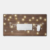 Naam en Licht String op eiken Bureaumat (Keyboard & Muis)