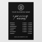 Naam en Logo Bedrijfs Openingstijden Modern Raamsticker (Vel)