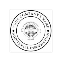 Naam en Logo Custom Rubber Stamp