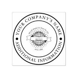 Naam en Logo Custom Rubber Stamp Rubberstempel