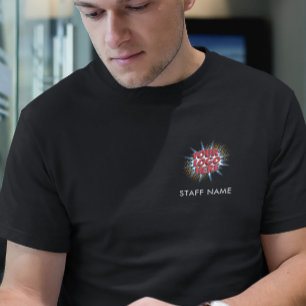Naam en Logo Upload Sjabloon - Zwart T-shirt