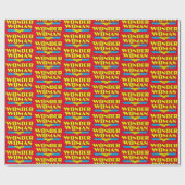 Naam en Logo van de vrouw Cadeaupapier (Vlak)