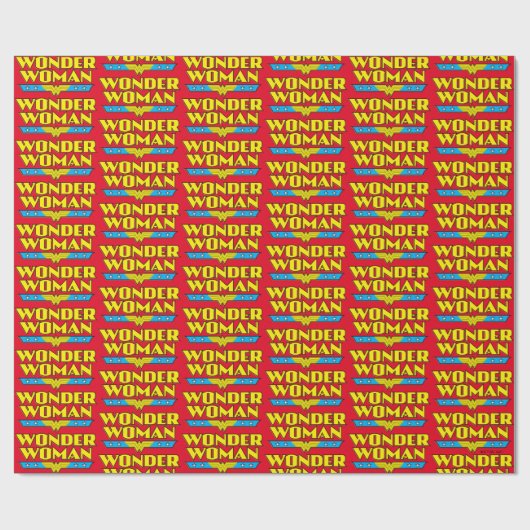 Naam en Logo van de vrouw Cadeaupapier (Vlak)