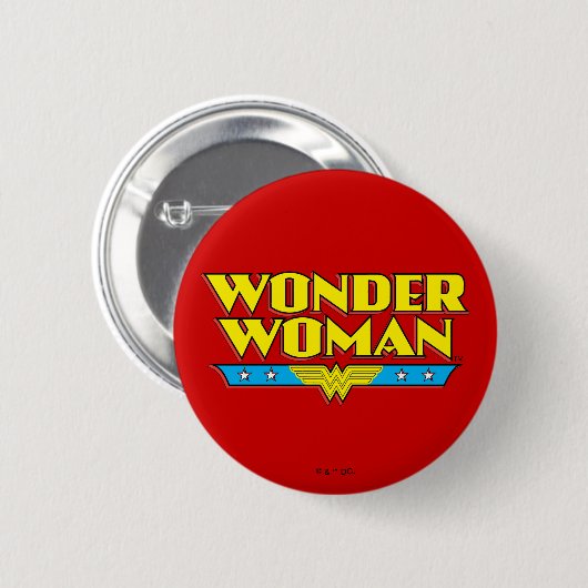 Naam en Logo van de vrouw Ronde Button 5,7 Cm (Voorkant /achterkant)