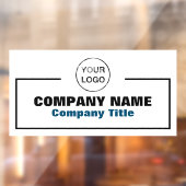 Naam en logo van het bedrijf raamsticker (Vel 2)