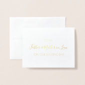 NAAM EN MOEDER IN DE WET | Op onze huwelijksdag Folie Kaarten (Voorkant met envelop)