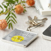 NAAM EN MONOGRAM Bedankt Coach Tennis Sleutelhange Sleutelhanger (Zijkant)