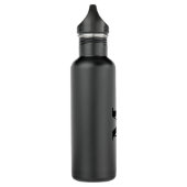 Naam en monogram | Donkergrijs Waterfles (Links)