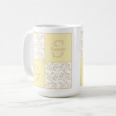 Naam en monogram gele mok (Voorkant links)