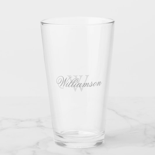 Naam en monogram in Grays Glas (Voorkant)