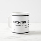 Naam en monogram koffiemok (Voorkant links)