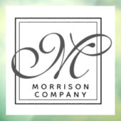 Naam en monogram legant raamsticker (Vel 3)