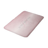 Naam en monogram | Soft FAUX Roos Gold Blush Badmat (Gekanteld)