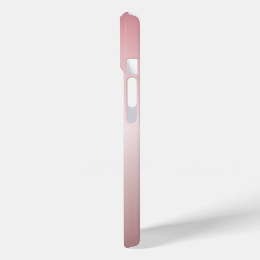 Naam en monogram | Soft FAUX Roos Gold Blush Case-Mate iPhone Case (Achterkant / Links)