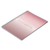 Naam en monogram | Soft FAUX Roos Gold Blush Notitieboek (Linkerzijde)