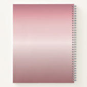 Naam en monogram | Soft FAUX Roos Gold Blush Notitieboek (Achterkant)