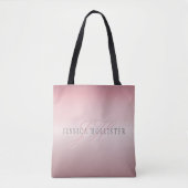 Naam en monogram | Soft FAUX Roos Gold Blush Tote Bag (Voorkant)
