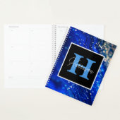 Naam en monogram van de blauwe hamer planner (Display)