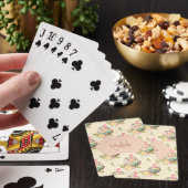 Naam en monogram van de paasmand pokerkaarten (Insitu)