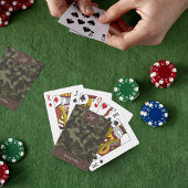 Naam en monogram van het patroon van de Camouflage Pokerkaarten