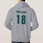 Naam en nummer achterafdruk Hockey Grandpa Hoodie (Achterkant)