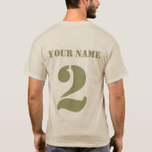 Naam en nummer achterafdruk Lacrosse Dad T-Shirt (Achterkant)