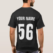 Naam en nummer achterafdruk Lacrosse Typografie T- T-shirt (Achterkant)