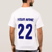 Naam en nummer achterafdruk Softball Papa T-Shirt (Achterkant)