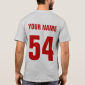 Naam en nummer achterafdruk T-shirt veld Hockey Go (Achterkant)