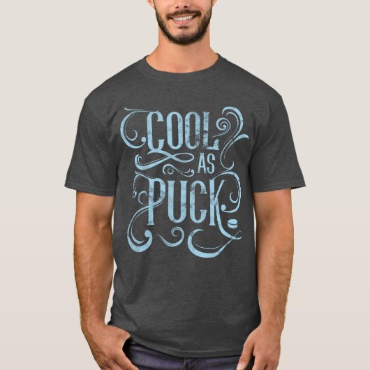 Naam en nummer achterafdrukknop als Puck Hockey-T- T-shirt (Voorkant)