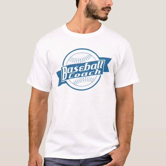 naam en nummer Baseball Coach T-Shirt (Voorkant)