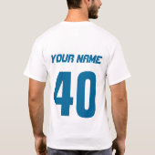 naam en nummer Baseball Coach T-Shirt (Achterkant)