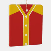Naam en nummer Baseball Softball Jersey Sjabloon Keramisch Ornament (Rechts)