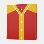 Naam en nummer Baseball Softball Jersey Sjabloon Keramisch Ornament (Links)