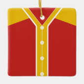 Naam en nummer Baseball Softball Jersey Sjabloon Keramisch Ornament (Voorkant)