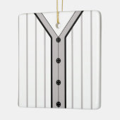 Naam en nummer Baseball Softball Jersey Sjabloon Keramisch Ornament (Links)