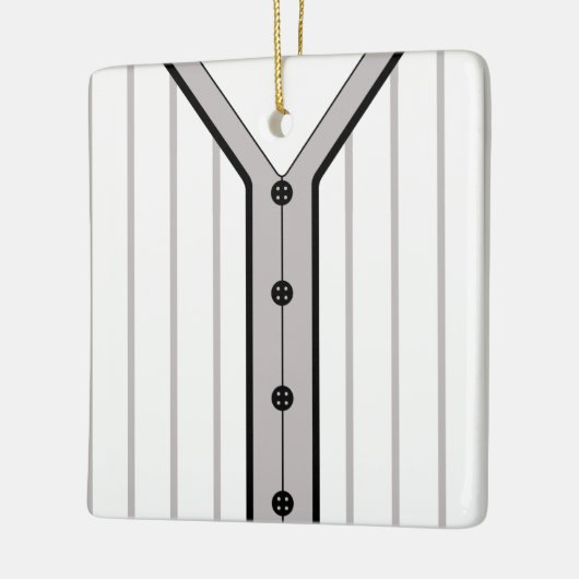 Naam en nummer Baseball Softball Jersey Sjabloon Keramisch Ornament (Links)