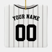 Naam en nummer Baseball Softball Jersey Sjabloon Keramisch Ornament (Achterkant)