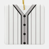 Naam en nummer Baseball Softball Jersey Sjabloon Keramisch Ornament (Voorkant)