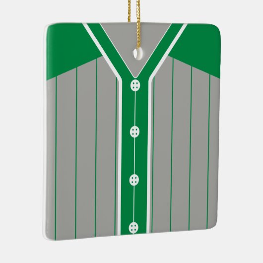 Naam en nummer Baseball Softball Jersey Sjabloon Keramisch Ornament (Rechts)