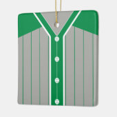 Naam en nummer Baseball Softball Jersey Sjabloon Keramisch Ornament (Links)