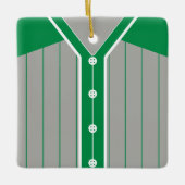 Naam en nummer Baseball Softball Jersey Sjabloon Keramisch Ornament (Voorkant)