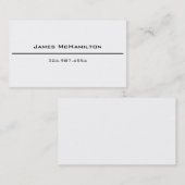 Naam en nummer Bedrijfskaart - Eenvoudig Contactkaartje (Voorkant / Achterkant)