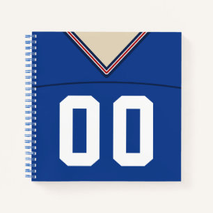  naam en nummer Football Jersey Notitieboek