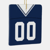 Naam en nummer Football Lacrosse Jersey Sjabloon Keramisch Ornament (Rechts)