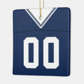 Naam en nummer Football Lacrosse Jersey Sjabloon Keramisch Ornament (Links)