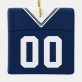 Naam en nummer Football Lacrosse Jersey Sjabloon Keramisch Ornament (Voorkant)